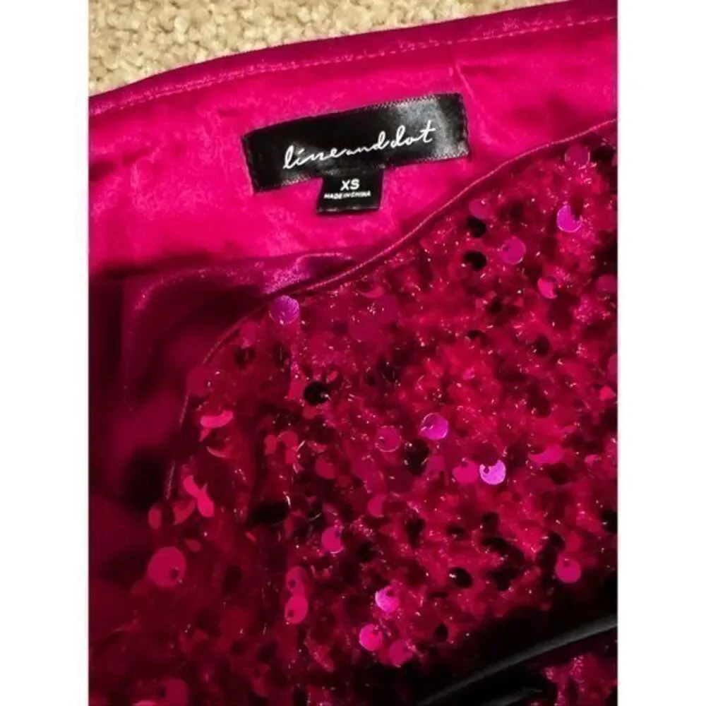 Sequin pink mini skirt